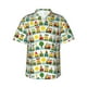 thumbnail image 1 of Balery Train With Animals Camisas hawaianas de manga corta para hombre, camisas playeras de corte holgado, camisas de vacaciones con botones,Large, 1 of 7