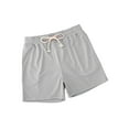 thumbnail image 4 of Men Summer Jogger Sweat Shorts Casual Gym Running Shorts Solid Color Workout Athletic Pants, 4 of 7