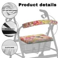 thumbnail image 5 of Jiueut Hummingbird Medical Rollator Walker Seat & Back Cat Covers Flower Walker Seat Cushions for Seniors 2 Piece Rollator Seat and BackRest Cover Walker Seat Cushion, 5 of 7