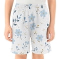 thumbnail image 2 of Small Blue Flower Pattern Athletic Shorts Breathable with Comfort Fit Drawstring Casual Sweatshorts Medium, 2 of 9