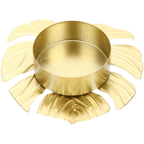 LIFKOME Golden Metal Candle Holder, Chic Decorative Tea Light for Dinner Parties 2Pcs