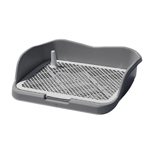 Inodoro de entrenamiento para mascotas con rejillas de malla, inodoro para perros, cómodas almohadillas para ir al baño para perros de interior para Gris