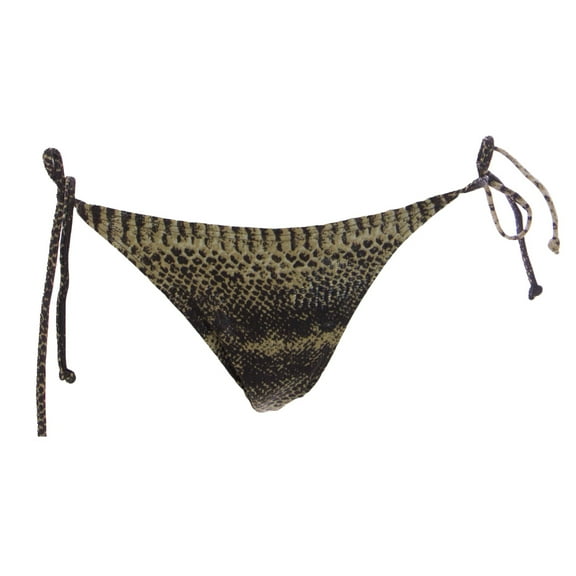 NAILA Women's Olive Triangle Bikini Bottom Sz Large Python