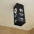 thumbnail image 3 of Men's & Women's Restroom Signs, Pictogram Self Adhesive Back Identification Toilet Door Sign Bathroom Door Signage Decor for Business White, 3 of 8
