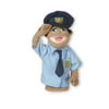 Melissa & Doug Police Officer Detachable Wooden Rod for Animated Gestures, Ideal for Left- or Right-Handed Children Plush Puppet