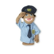 Melissa & Doug Police Officer Puppet (Detachable Wooden Rod for Animated Gestures, Ideal for Left- or Right-Handed Children, 15" H x 5' W x 6.5" L)