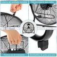 thumbnail image 4 of Costway Ventilador de Piso de Alta Velocidad con Ángulo de Inclinación Ajustable de 145° y Aspas de Metal para Sótano Garaje 62 x 20 x 59 cm Negro, 4 of 10