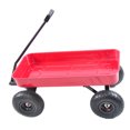 thumbnail image 5 of Collapsible Folding Wagon, Push Pull Foldable Beach Wagon Cart with All-Terrain Wheels, Heavy Duty Utility Grocery Wagon for Outdoor Camping Garden Sport Shopping,Red+Black, 5 of 9