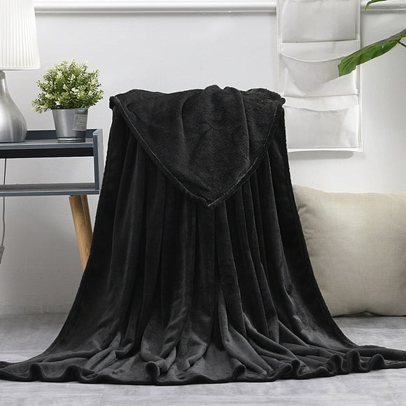 Solid Color Flannel Throw Blanket | Plush Velvet Fleece | Soft Warm Polyester | Gray Khaki Blue Pink | Multipurpose Sofa Bed Cover | Easy Care | 59.05x39.37in | 1 Pack