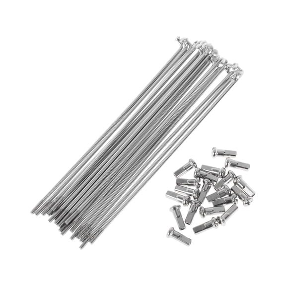 20 Set 13G Bicycle Spokes 127mm Bike Wheel Spokes 304 Stainless Steel Silver Tone