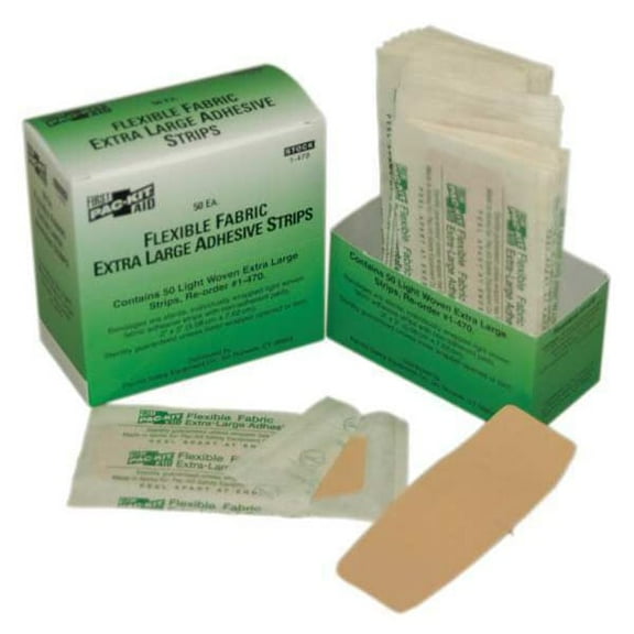 First Aid Only Bandage, Beige, Fabric, Box, PK50 1-470