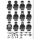 thumbnail image 1 of 12pcs Black Swat Police Minifigure Building Block Accessories Military Toy. Fun for kids!, 1 of 4