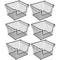 thumbnail image 2 of Bed Bath & Beyond Metal Storage Basket, Stackable, Set of 6, 2 of 5