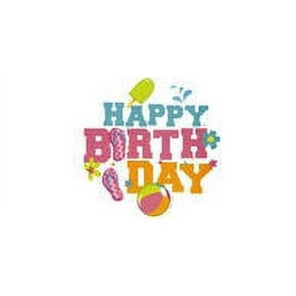 Birthday Fun In the Summer Sun Edible Frosting Photo Cake Topper