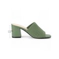 thumbnail image 2 of BLISSFUL STEP Women's Square Toe Block Heel Slip on Slides Sandals Green 6.5, 2 of 7