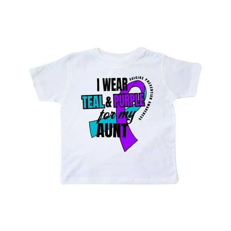 

Inktastic Suicide Prevention I Wear Teal and Purple for My Aunt Gift Toddler Boy or Toddler Girl T-Shirt