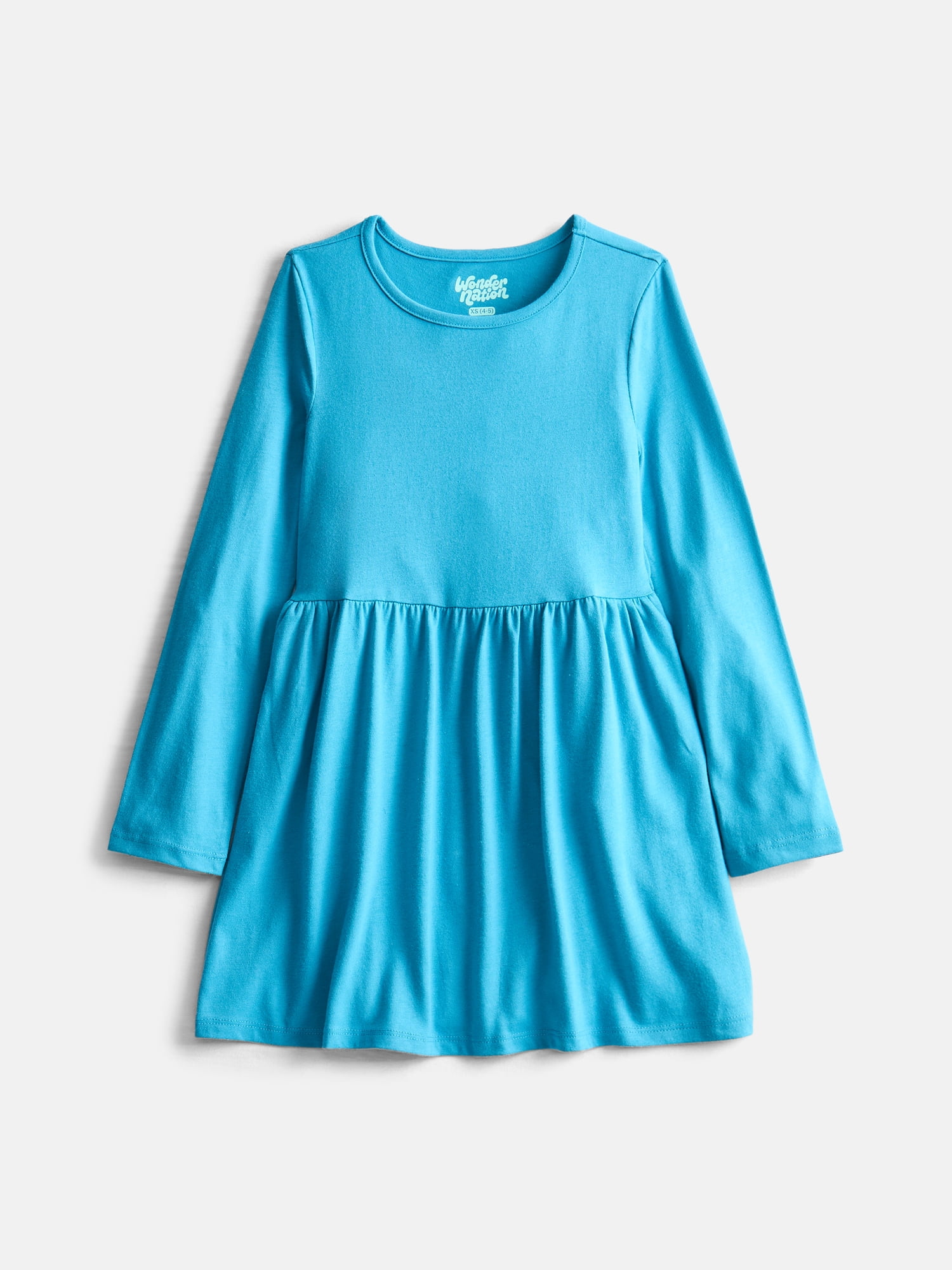 Wonder Nation Girls Long Sleeve Dress, 2 Pack, Sizes 4-18 & Plus