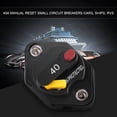 thumbnail image 2 of Breaker 40 Amp Manual Reset Circuit Breaker Switch Car Boat Fuse Holder Waterproof, 2 of 8