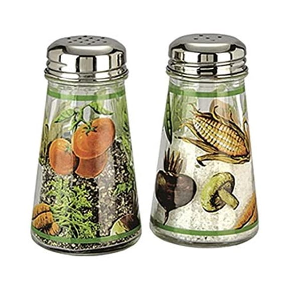 Grant Howard Hand Painted Veggies Tapered Salt and Pepper Shaker Set, Multicolor