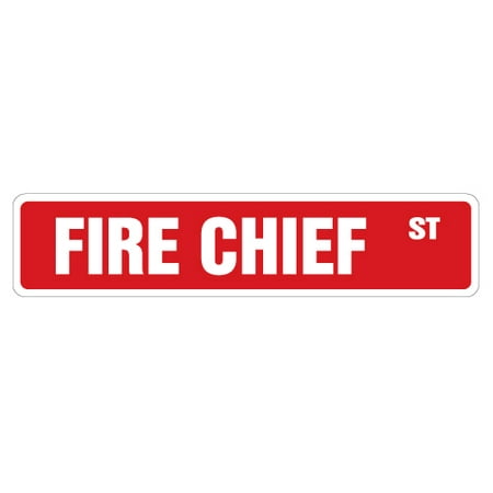 Fire Dept Engine - FIRE CHIEF Street Sign station fighter department house engine | Indoor/Outdoor | 24