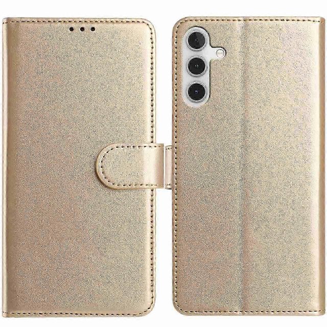 For Samsung Galaxy A17 Wallet Phone Case Stand Pu Leather Folio Flip Cover With 8 Card Slot Gold