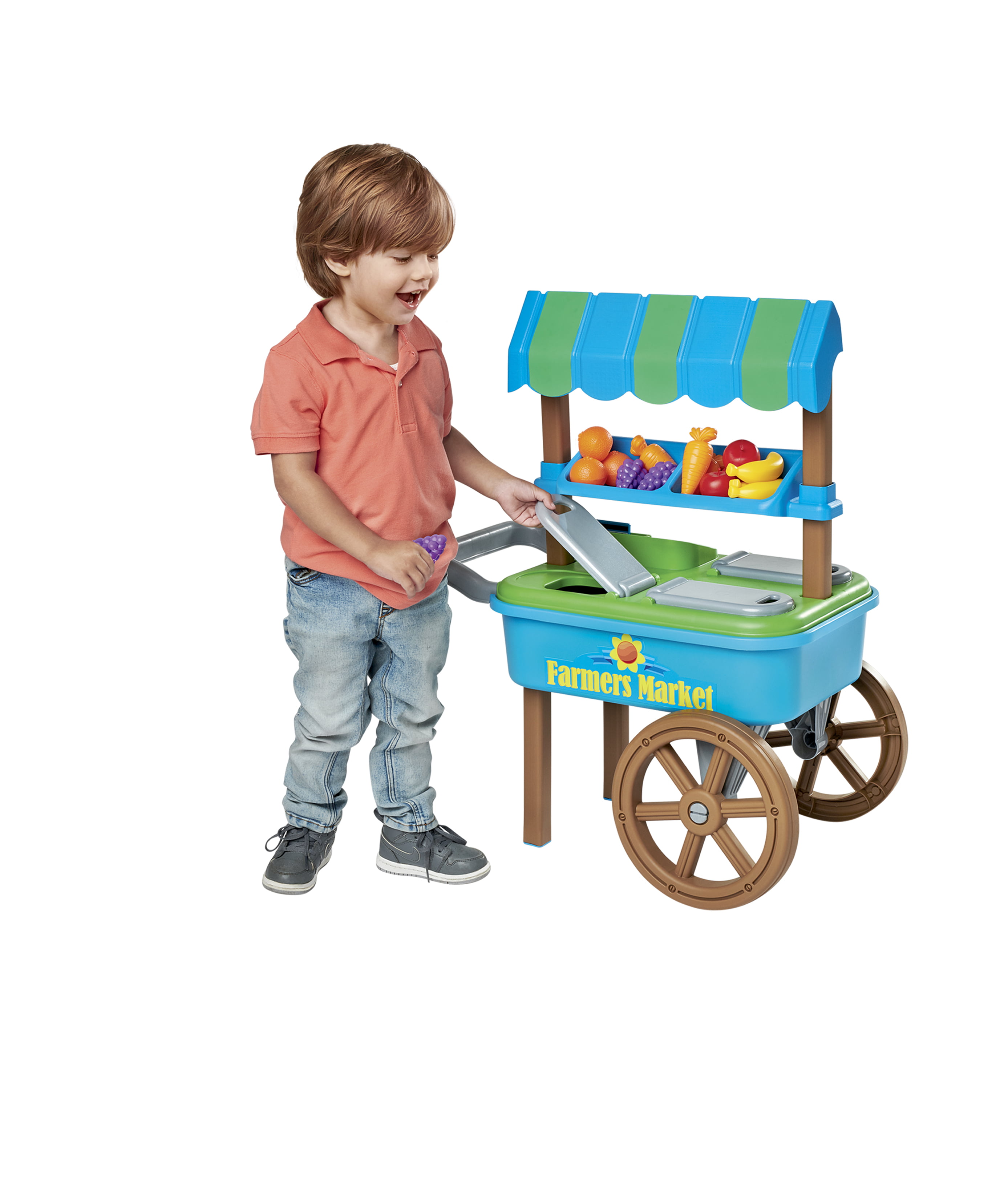 Tiny Land Ice Cream Cart 47 Inches for for sale online Portable Play and 4 Pretend Food 