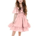 thumbnail image 3 of XQYLOS Robe de Fête pour Filles Préadolescentes Épaules Dénudées Formelle Mariage à Volants Princesse Robe de Bal Retour à la Maison Soirée, 3 of 8