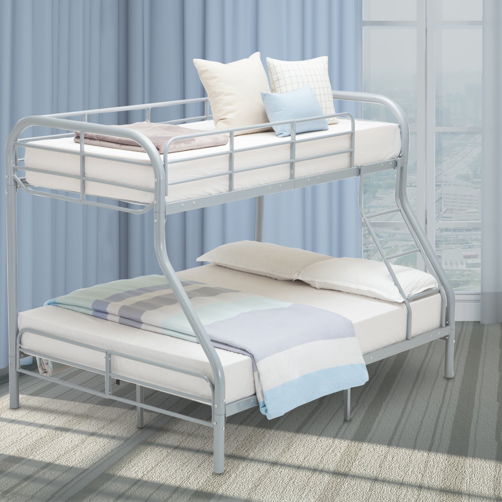 Mecor Twin over Full Metal Bunk Beds w/Ladder Multiple Colors