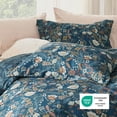 thumbnail image 4 of Juego de Cubierta de Edredón Bedsure Tamaño Queen Reversible con Diseño Floral Azul Marino, 4 of 9