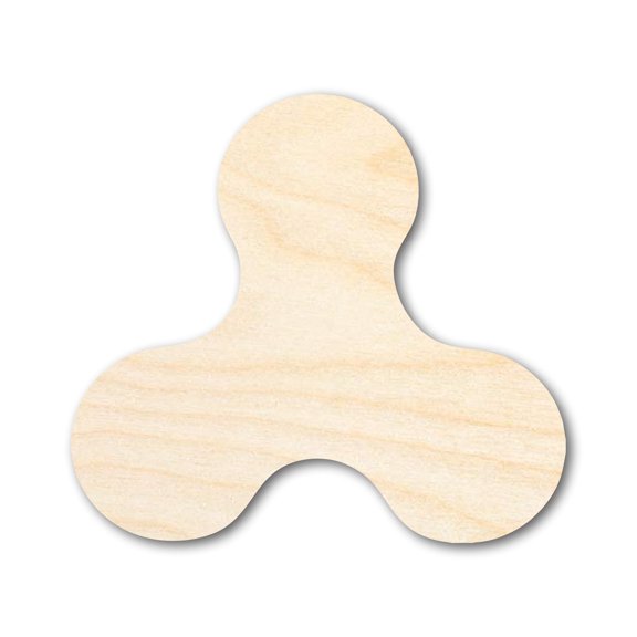 Unfinished Wood Fidget Spinner Shape | DIY Craft Cutout 6" / 1/4"