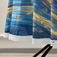 thumbnail image 5 of 60 Inch Round Tablecloth with White Lace Trim Fall Table Cover for Elegant Dining Decor Magical Night Sky with Fish, 5 of 8