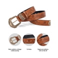 thumbnail image 6 of Punplita Women Belt Western Belts for Dresses Jeans Pants Embossed Buckle Orange Belt, 6 of 9