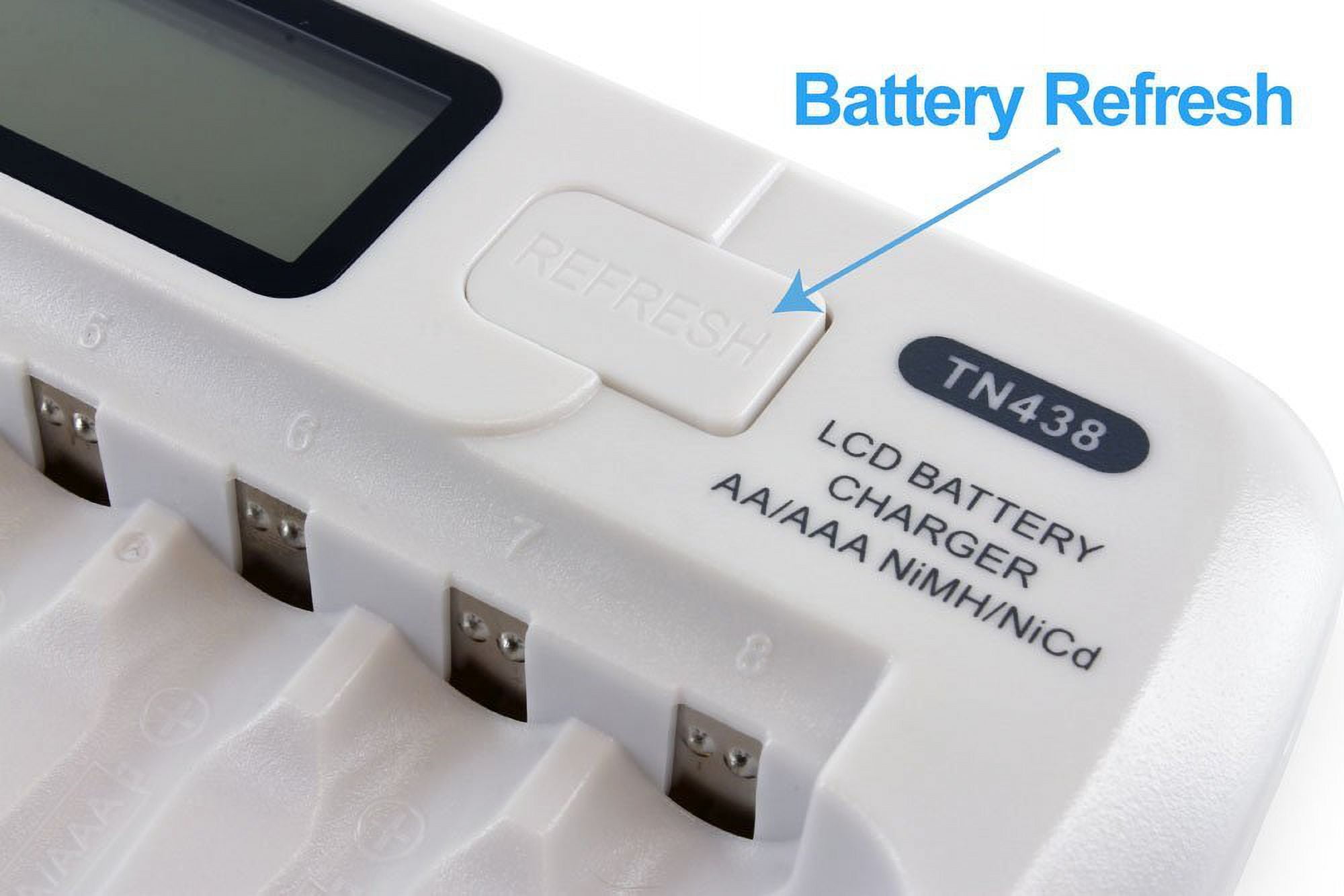 Tenergy TN438 16-Bay AA/AAA NIMH/NICD LCD Smart Battery Charger + 8-Pack Tenergy Premium AA Rechargeable Batteries & 8-Pack Tenergy Premium AAA Rechargeable Batteries