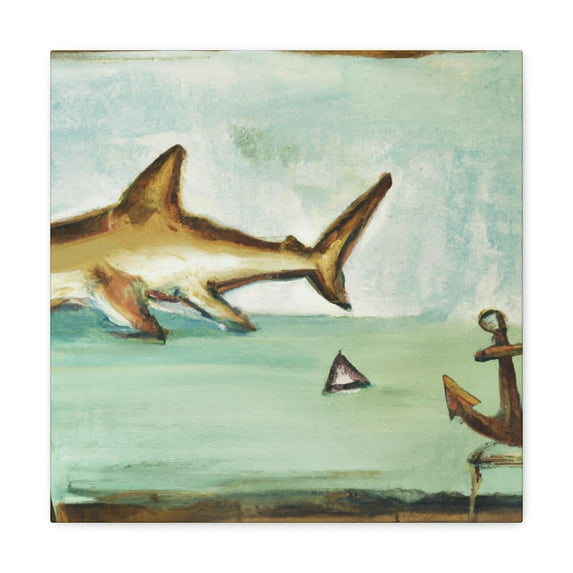 Shark in Rococo Style - Canvas