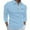 Sky Blue, variant on VSSSJ Men's Quarter Zip Polo Shirts Regular Fit Long Sleeve Pullover Shirts Lightweight Turndown Collar Casual Fashion Solid Golf Shirts Beige XL