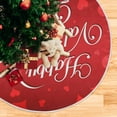 thumbnail image 4 of SKYSONIC Valentine's Day Love Christmas Tree Skirt Home Decoration Large Round Christmas Tree Skirt for Holiday Party Home Christmas Day Ornaments 47.2 Inch, 4 of 6