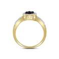 thumbnail image 4 of 10kt White Gold Womens Round Brown Diamond Polygon Cluster Ring 1/2 Cttw, 4 of 4