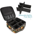 thumbnail image 4 of FORMRS Travel Makeup Bag Large Capacity Train Case Cosmetic Organizer with Adjustable Dividers, Vibrant Oranges, 4 of 8