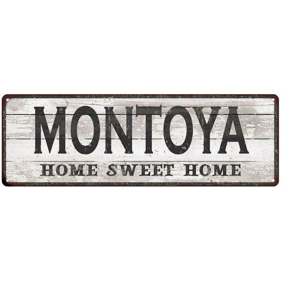 MONTOYA Home Sweet Home Country Look 6x18 Metal Sign 106180045730