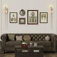 thumbnail image 4 of Candle Wall Sconce, 31.5inch Candle Sconces Wall Decor Set of 2, Long Wall Candle Holder Sconce with Battery Operated Candles Retro Chic Wall Sconces Candle Holder Decoration for Home Decor (Black), 4 of 7