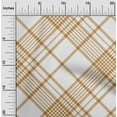 thumbnail image 2 of oneOone Cotton Jersey Brown Fabric Tartan Craft Projects Decor Fabric Printed By The Yard 58 Inch Wide, 2 of 4