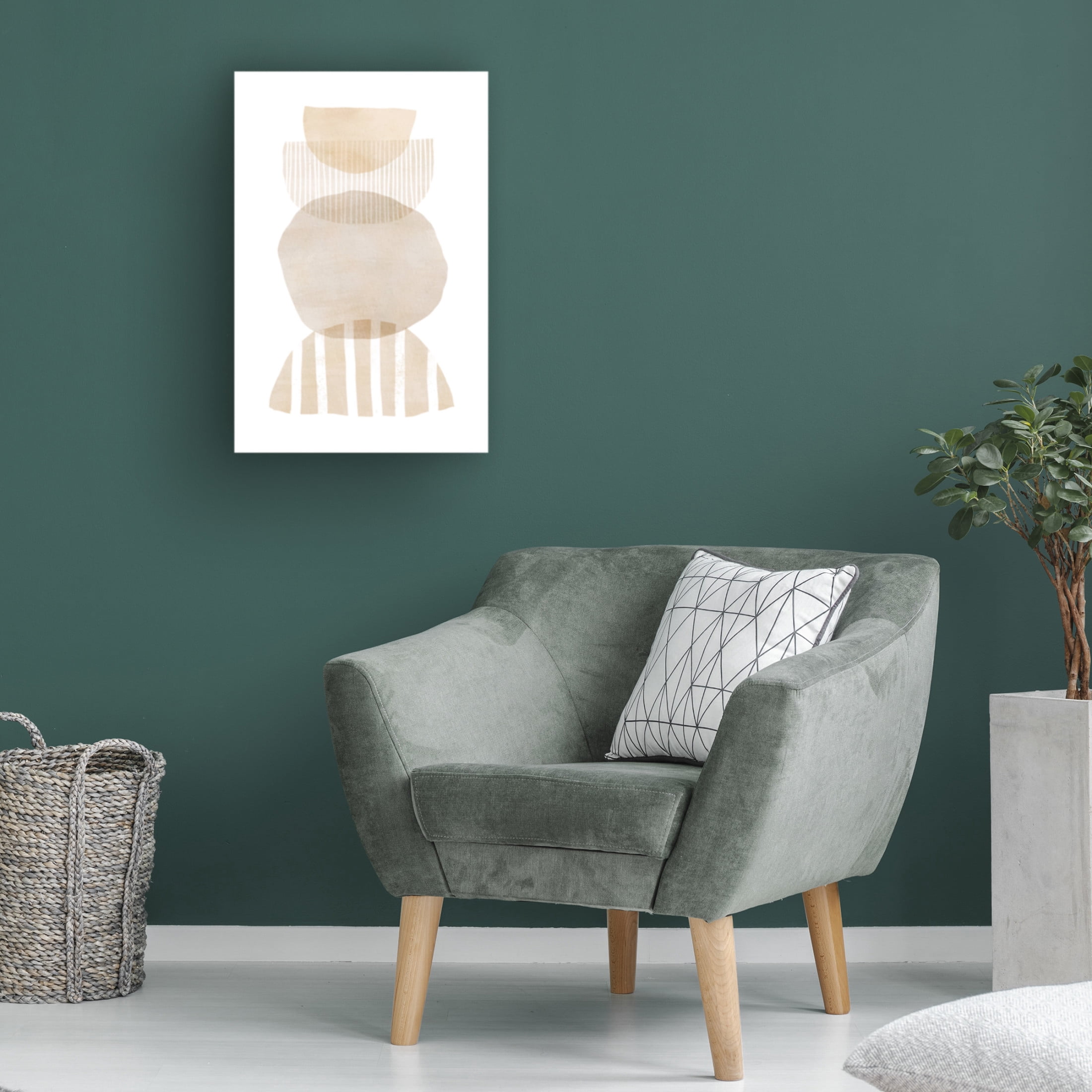 Trademark Fine Art Melloi Art Prints Semi Circles Geometric Canvas Wall Art