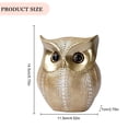thumbnail image 1 of Estatua De Búho Estatua de búho de resina, adornos de lunares, figuras de animales, decoración del hogar (oro blanco) Ndcxsfigh Libre de BPA, 1 of 5