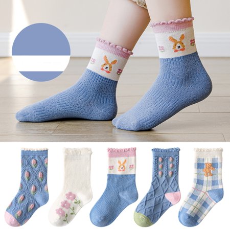 

Qazqa Girls Socks Autumn And Winter Fresh Cartoon Cute Floral Animal Print Thickened Warm Comfortable