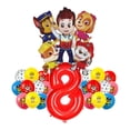 thumbnail image 5 of Juego de globos de papel de aluminio de dibujos animados de la patrulla canina, suministros de fiesta de cumpleaños para niños, regalo de juguete, Ryder, Chase, Marshall, Skye, 1 Juego, 5 of 5