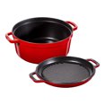 thumbnail image 2 of STAUB Braisers 6,75 L Braise Ronde en Fonte + Grill Profond, Cerise (Imperfections Visuelles - B STOCK), 2 of 7