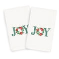 thumbnail image 2 of Linum Home Textiles Christmas Joy Embroidered Turkish Cotton Hand Towel - Set of 2, 2 of 7