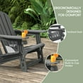 thumbnail image 6 of WestinTrends Azura No-Tools Outdoor HDPE Patio Adirondack Chair with Patio Ottoman, Gray, 6 of 15