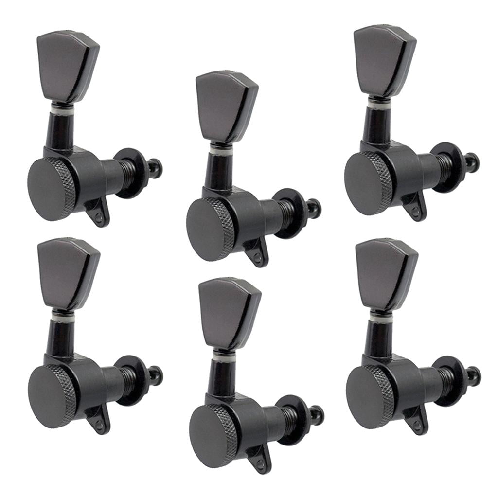 LeeQinersw 6 Pcs 6R Sealed Electric Guitar Tuning Pegs Keys Machine Head Tuners for