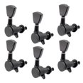 thumbnail image 2 of 6 Unids Sintonizadores de Guitarra Sellados Claves de Clavija de Afinación 6R Clavijeros para Guitarra Eléctrica, Negro,, 2 of 8